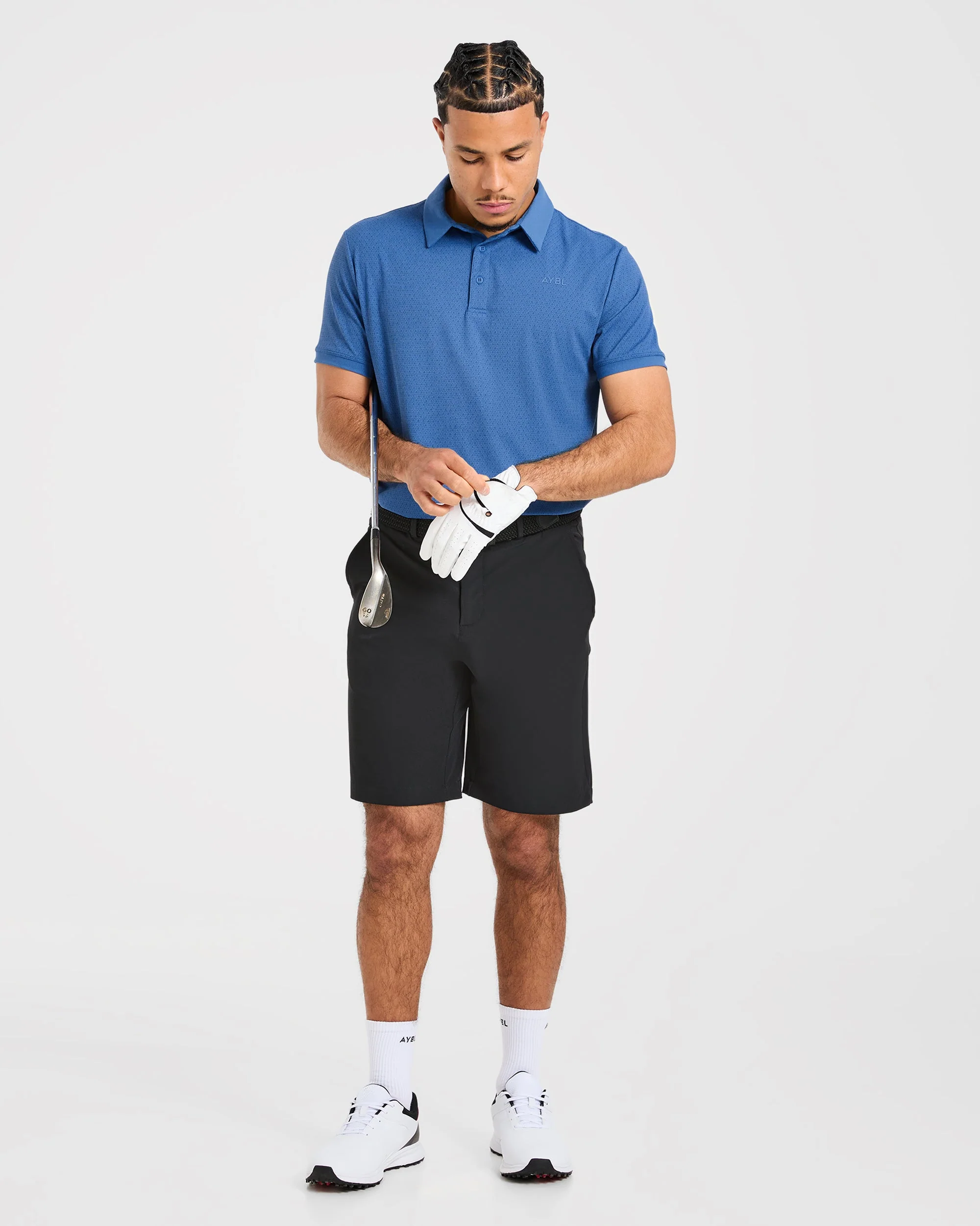 Precision Geometric Polo - Ocean Blauw - Image 7