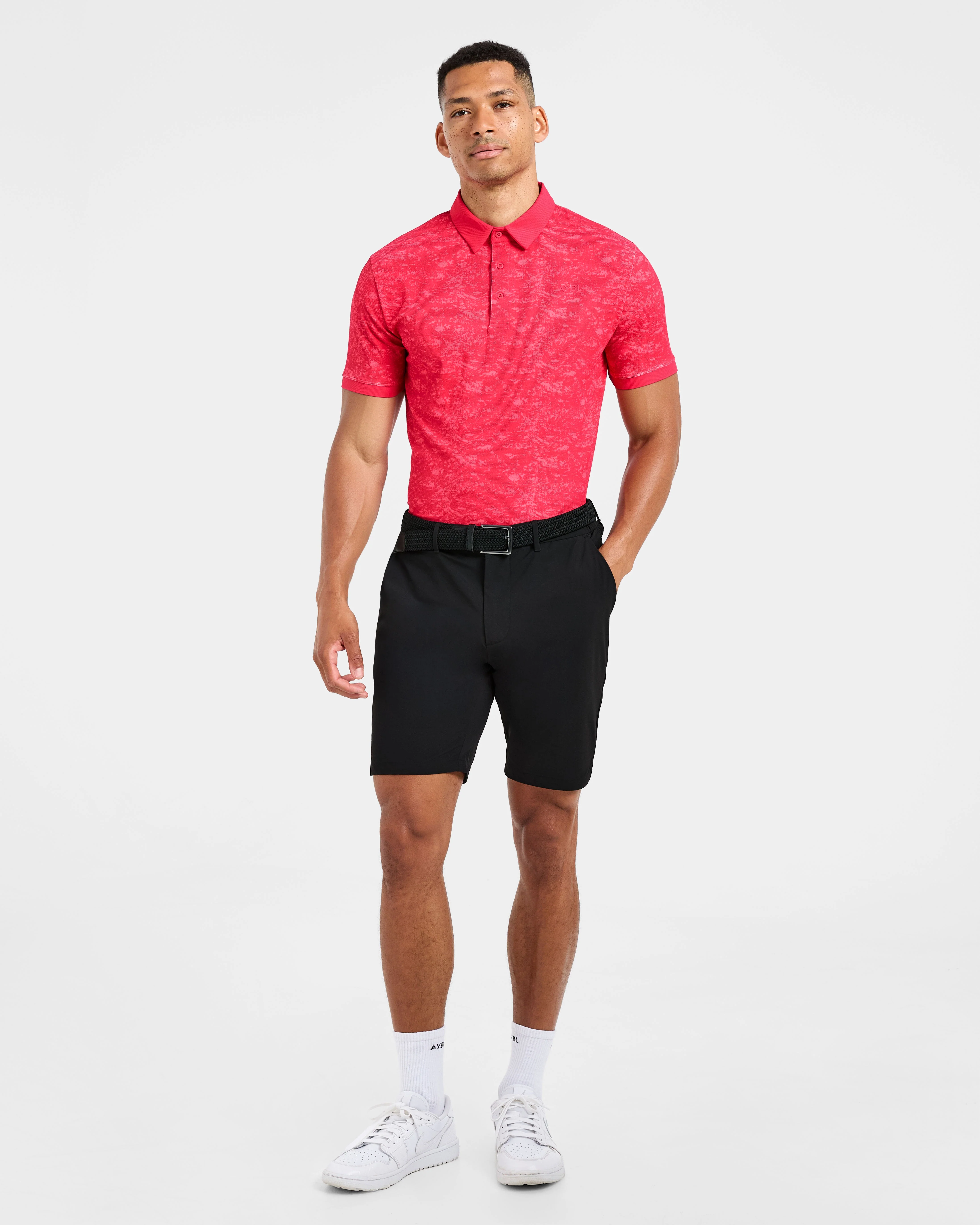 Precision Texture Polo - Summer Rood - Image 3