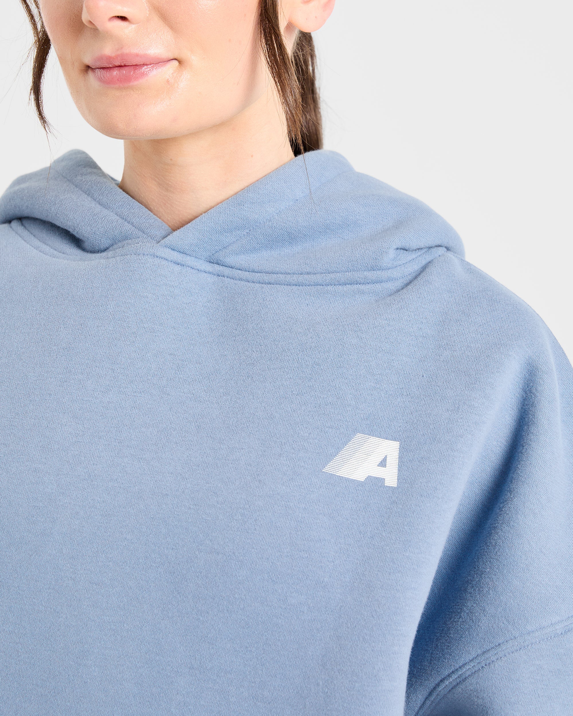 Retro Athletics Oversized Hoodie - Vintage Blauw - Image 6