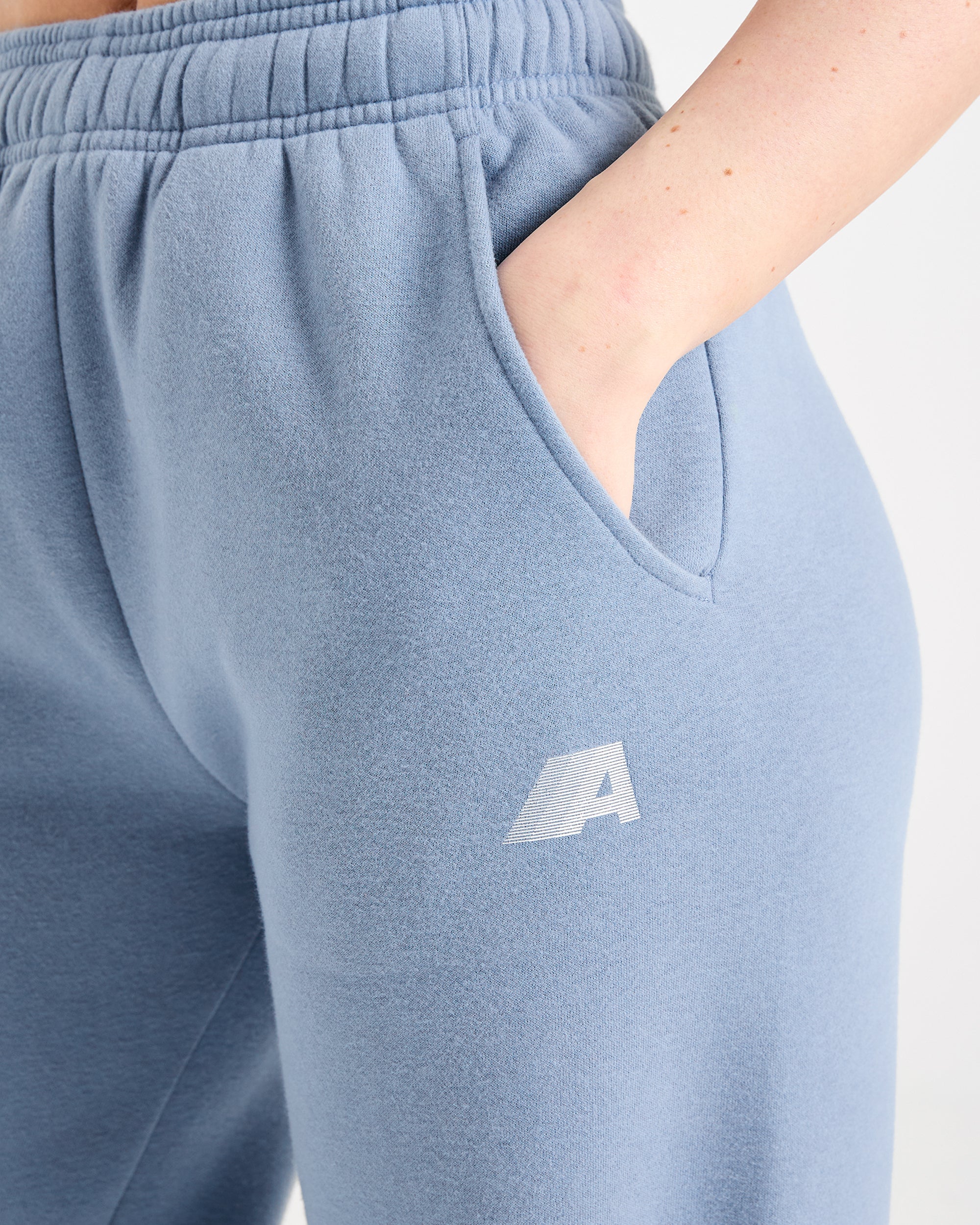 Retro Athletics Oversized Straight Leg Joggers - Vintage Blauw - Image 5