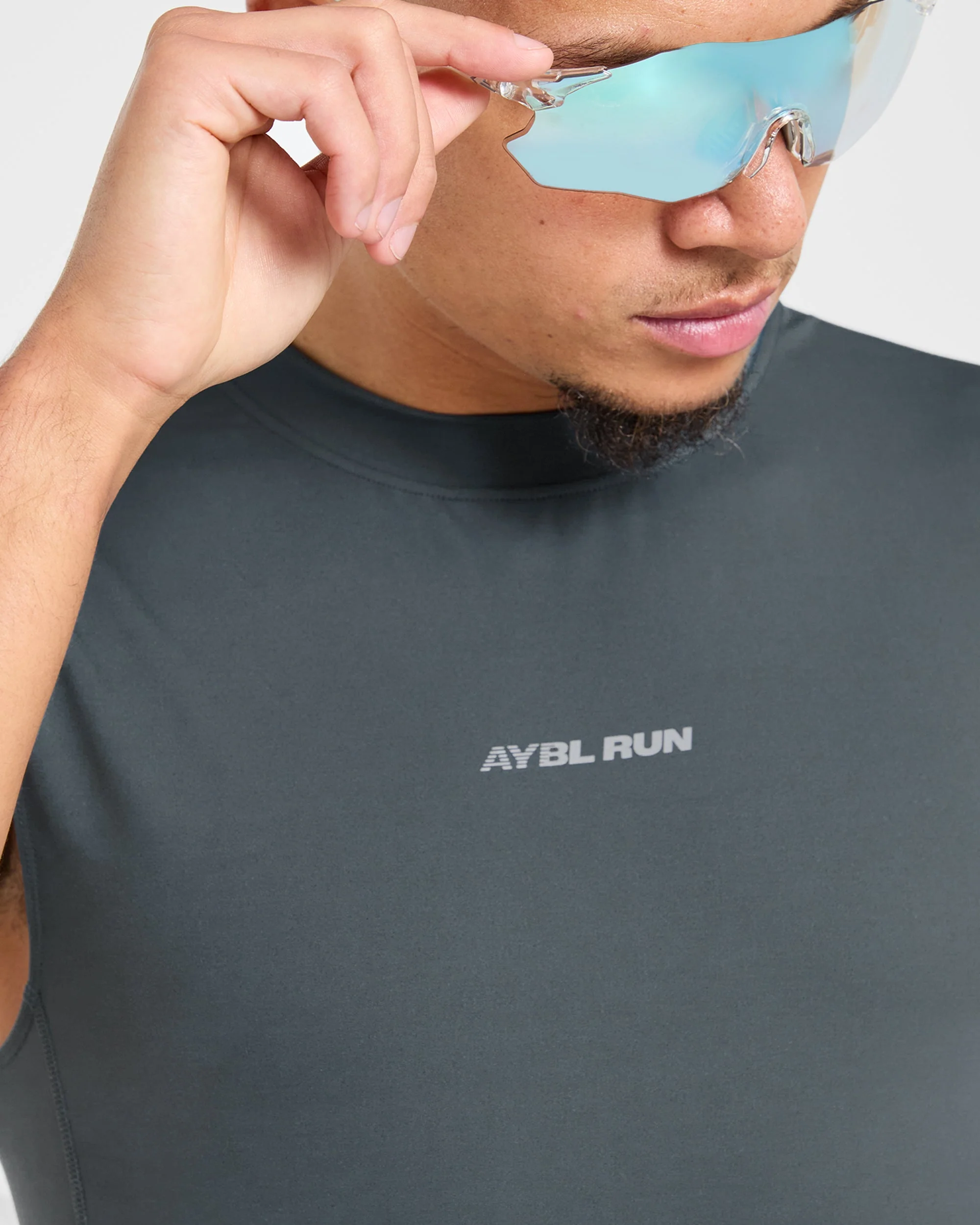 Run Slim Tank - Slate Blauw - Image 8