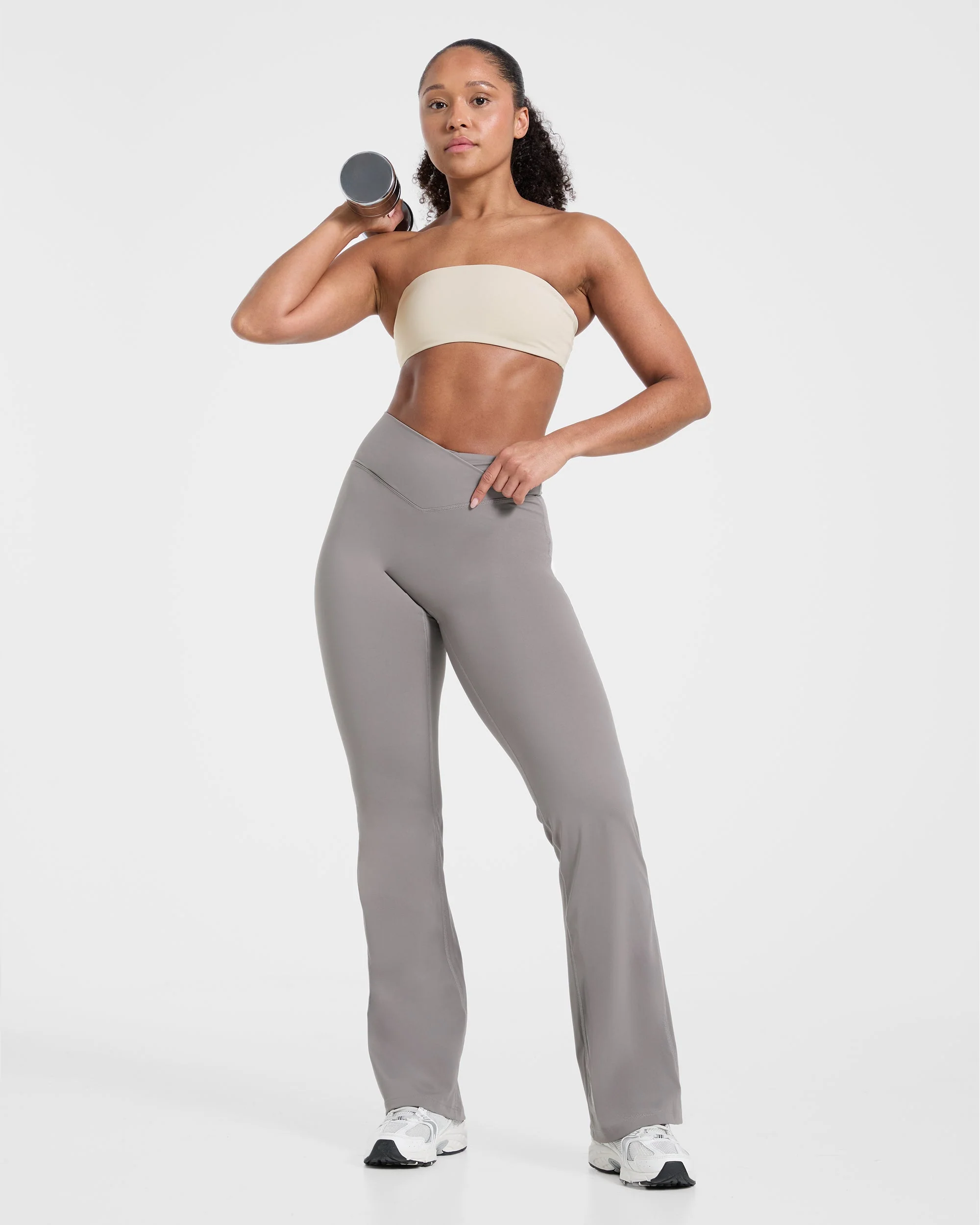Sculpt Wrap Flared Leggings - Smoke Grijs - Image 8