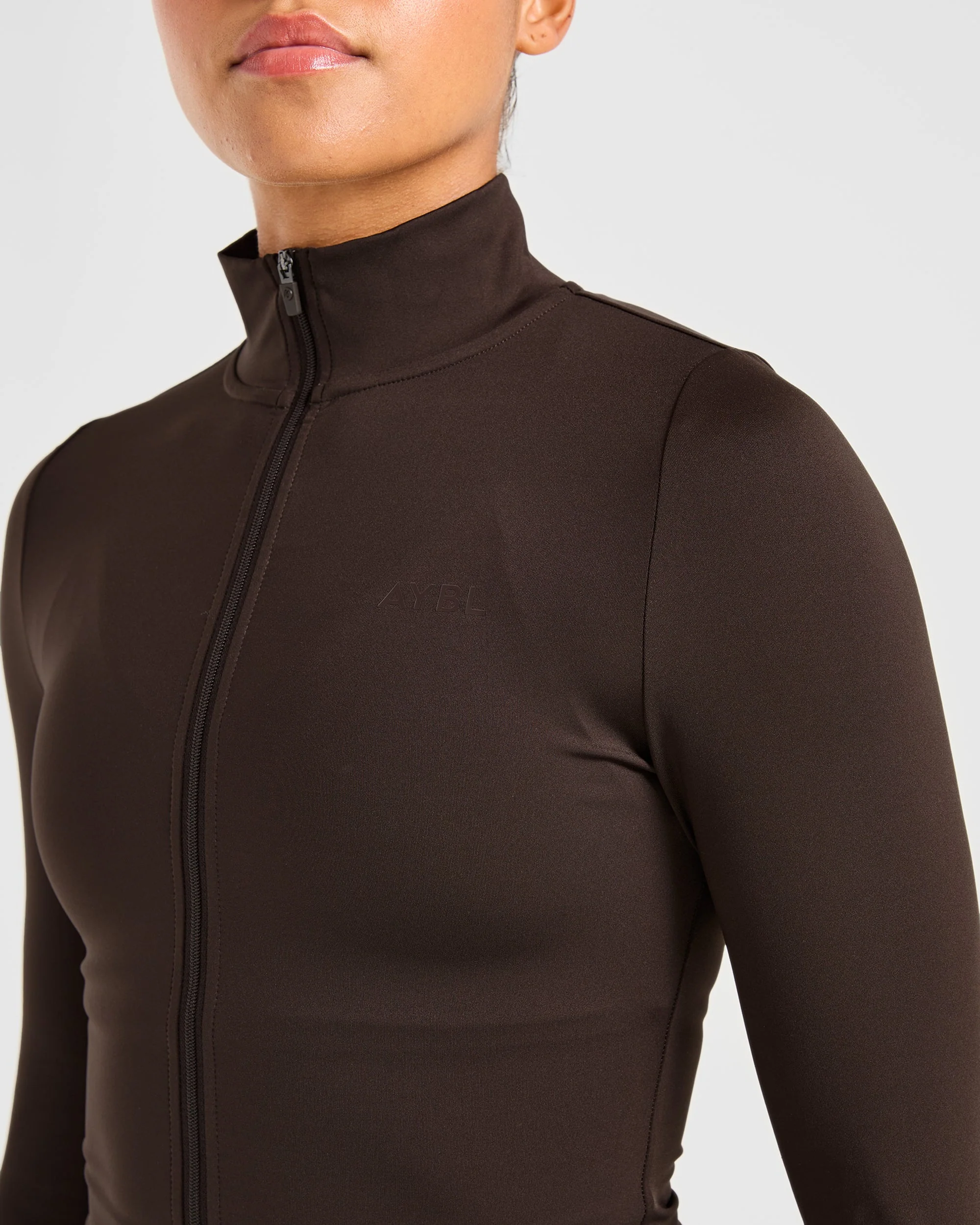 Sculpt Zip Jacket - Deep Cocoa Bruin - Image 5