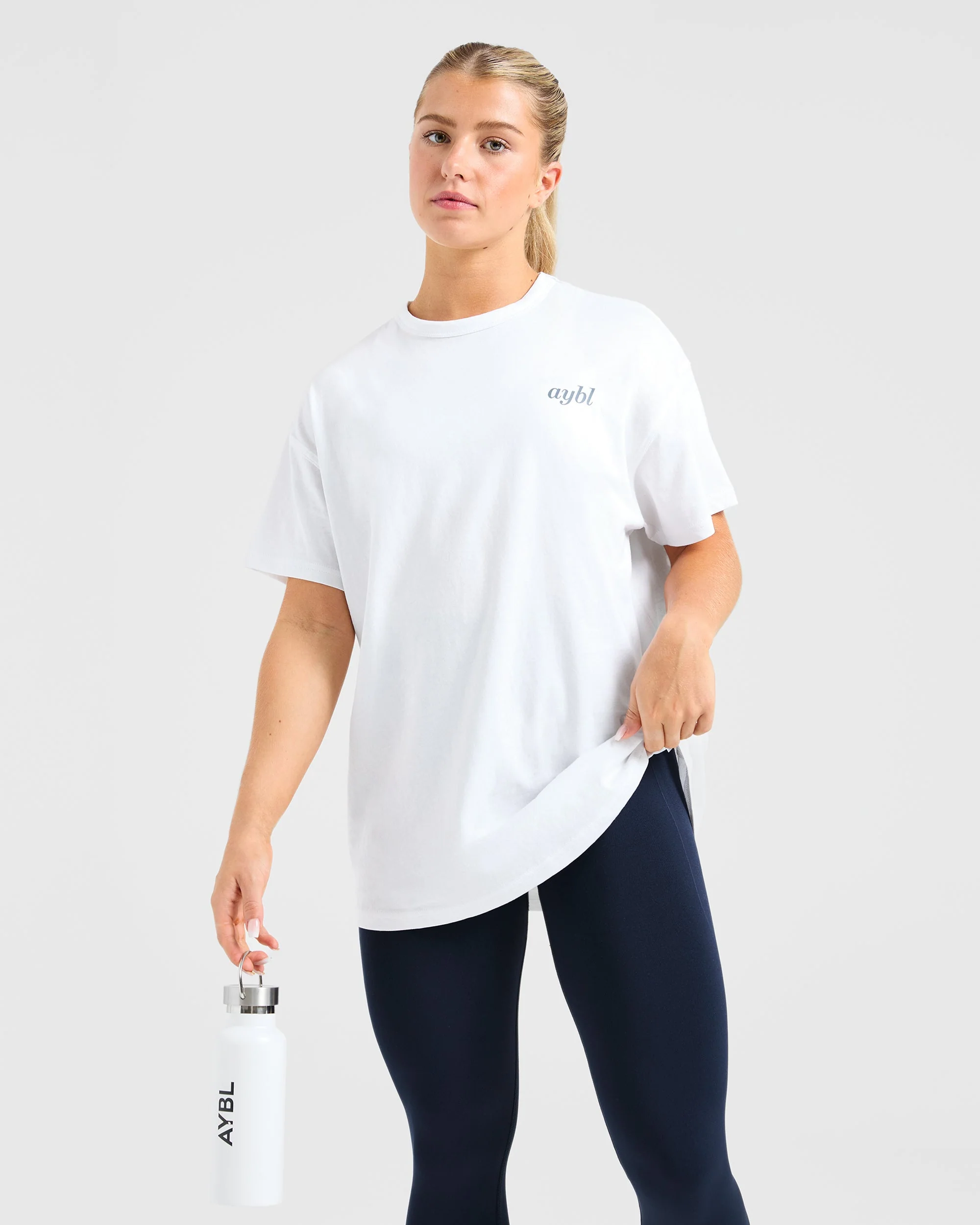 Show Yourself Kindness Oversized T Shirt - Off Wit/Slate - Image 7