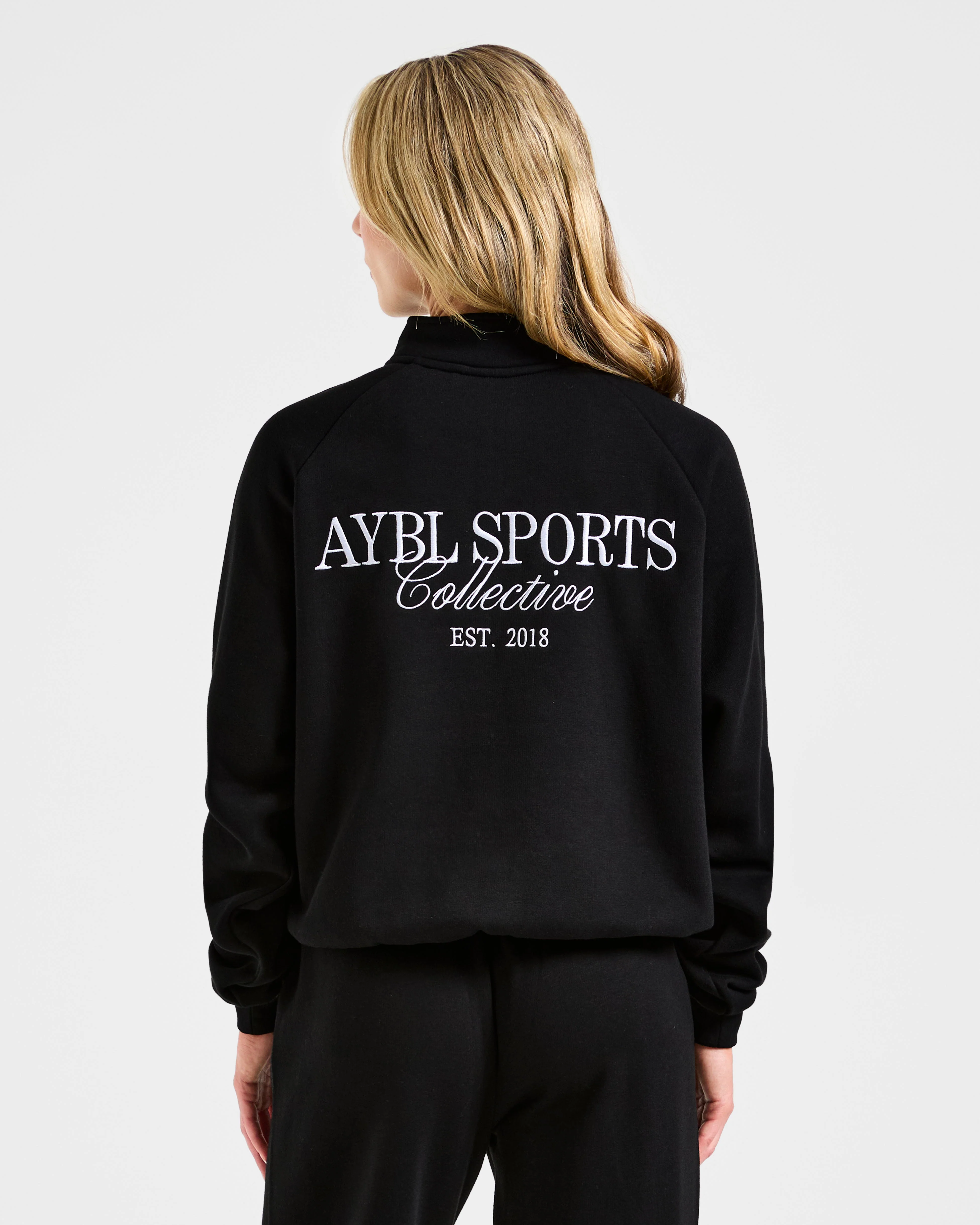 Sports Collective Oversized 1/4 Zip Pullover - Zwart