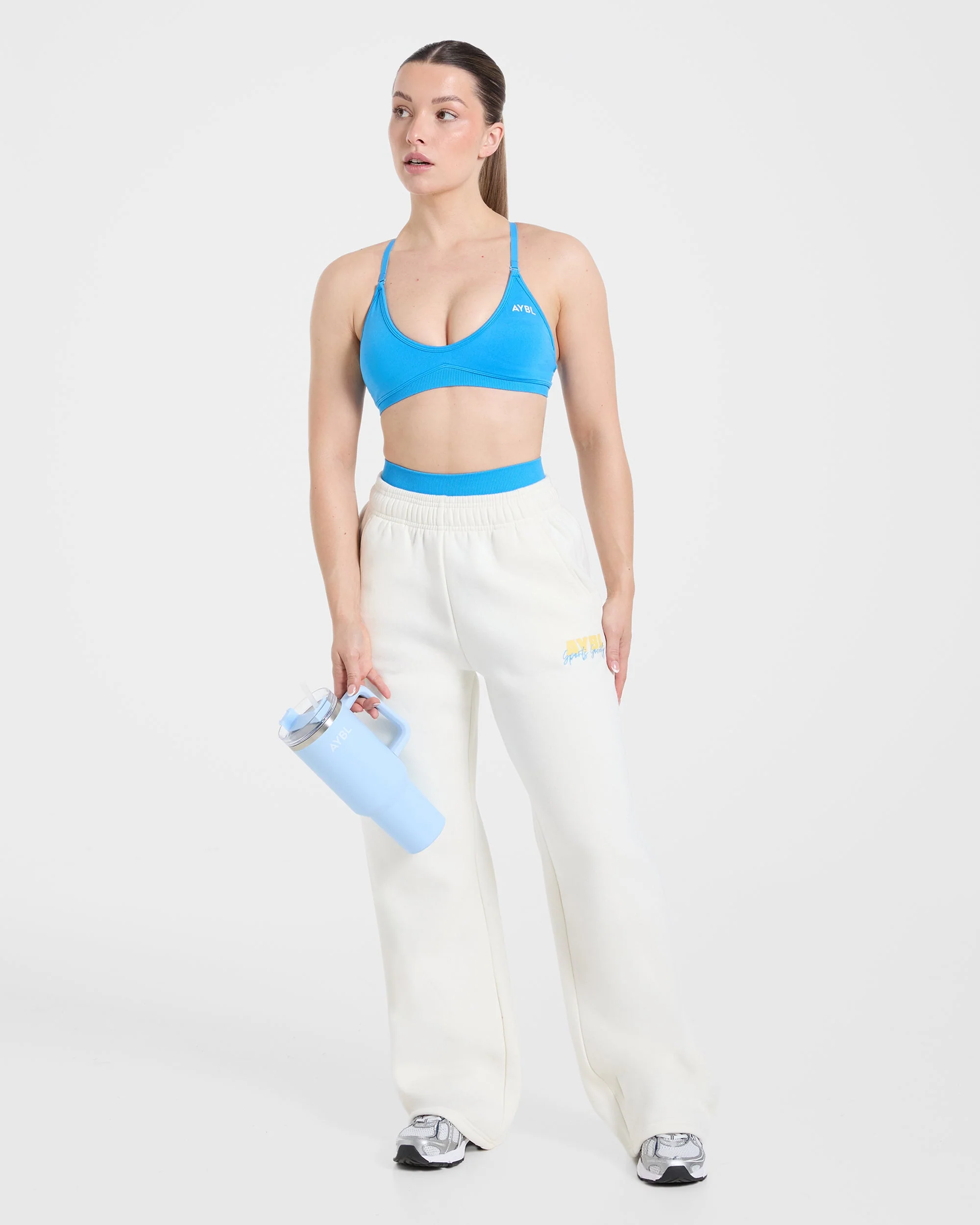 Sports Society Oversized Straight Leg Joggers - Off Wit - Image 8