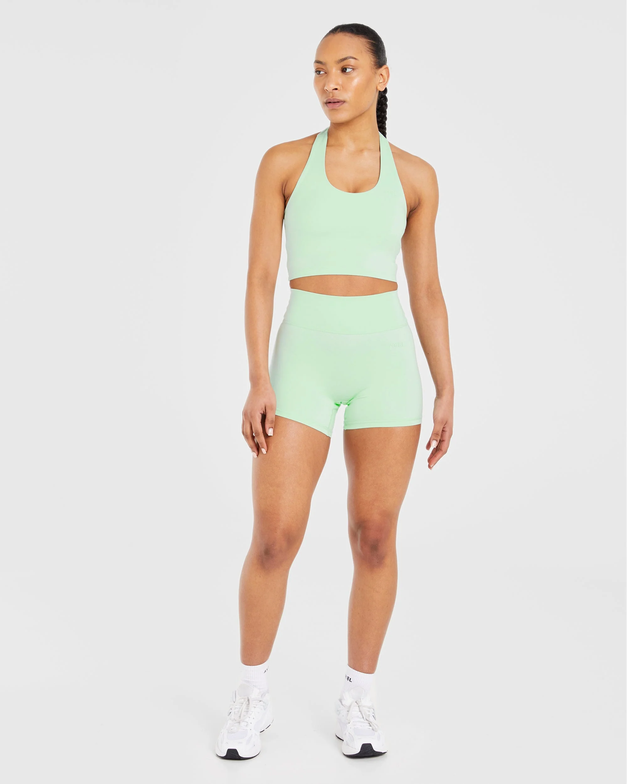 Staple Halterneck Crop Top - Mint Groen - Image 3