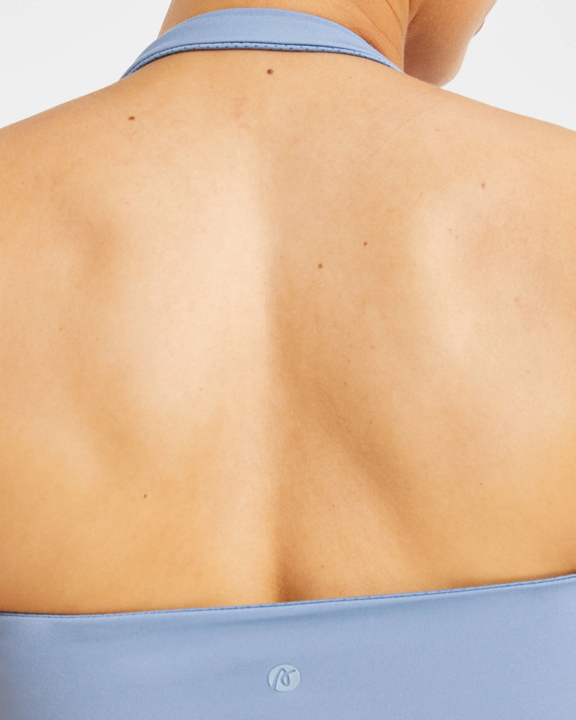 Staple Halterneck Crop Top - Slate Blauw - Image 6