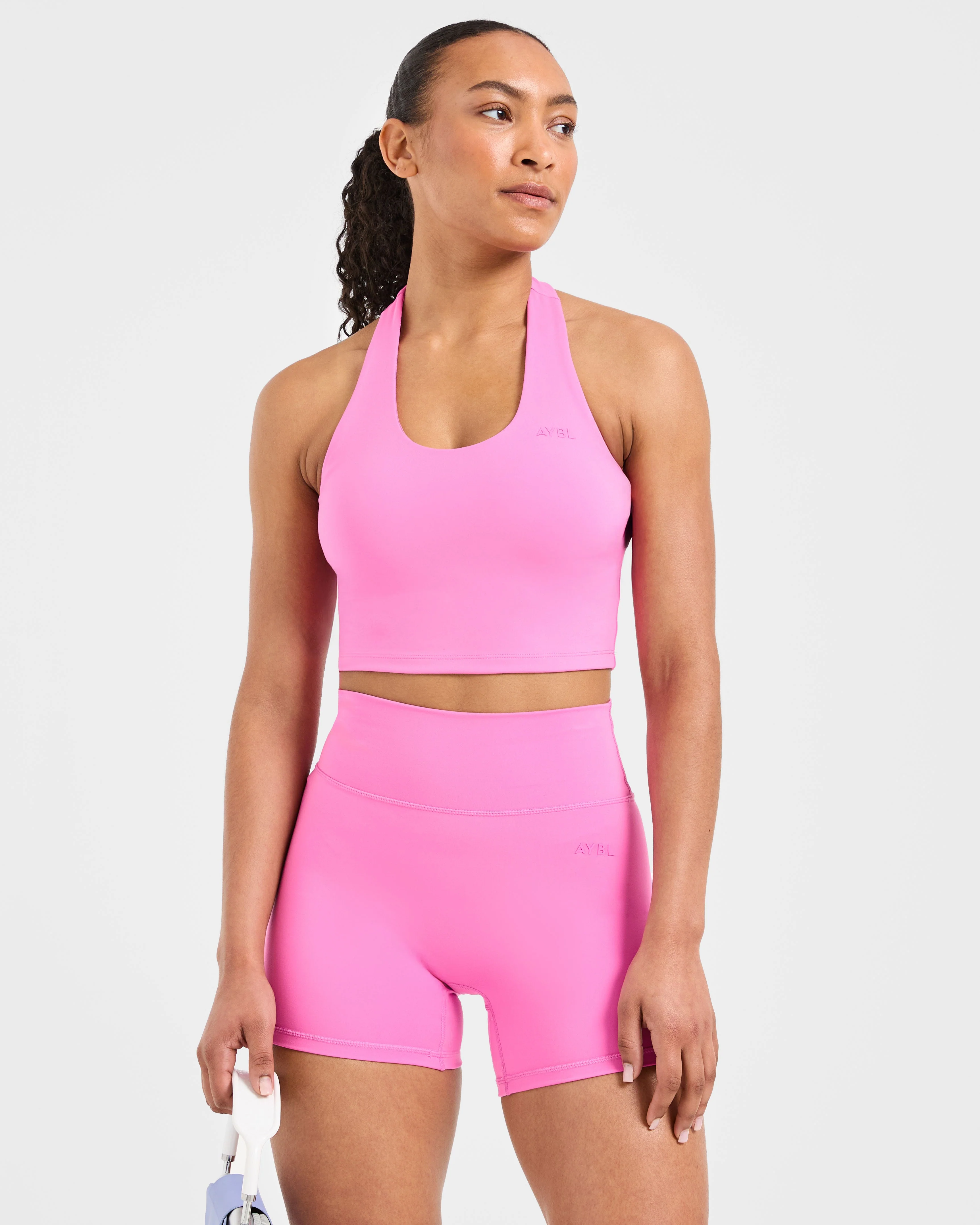 Staple Halterneck Crop Top - Summer Roze - Image 7
