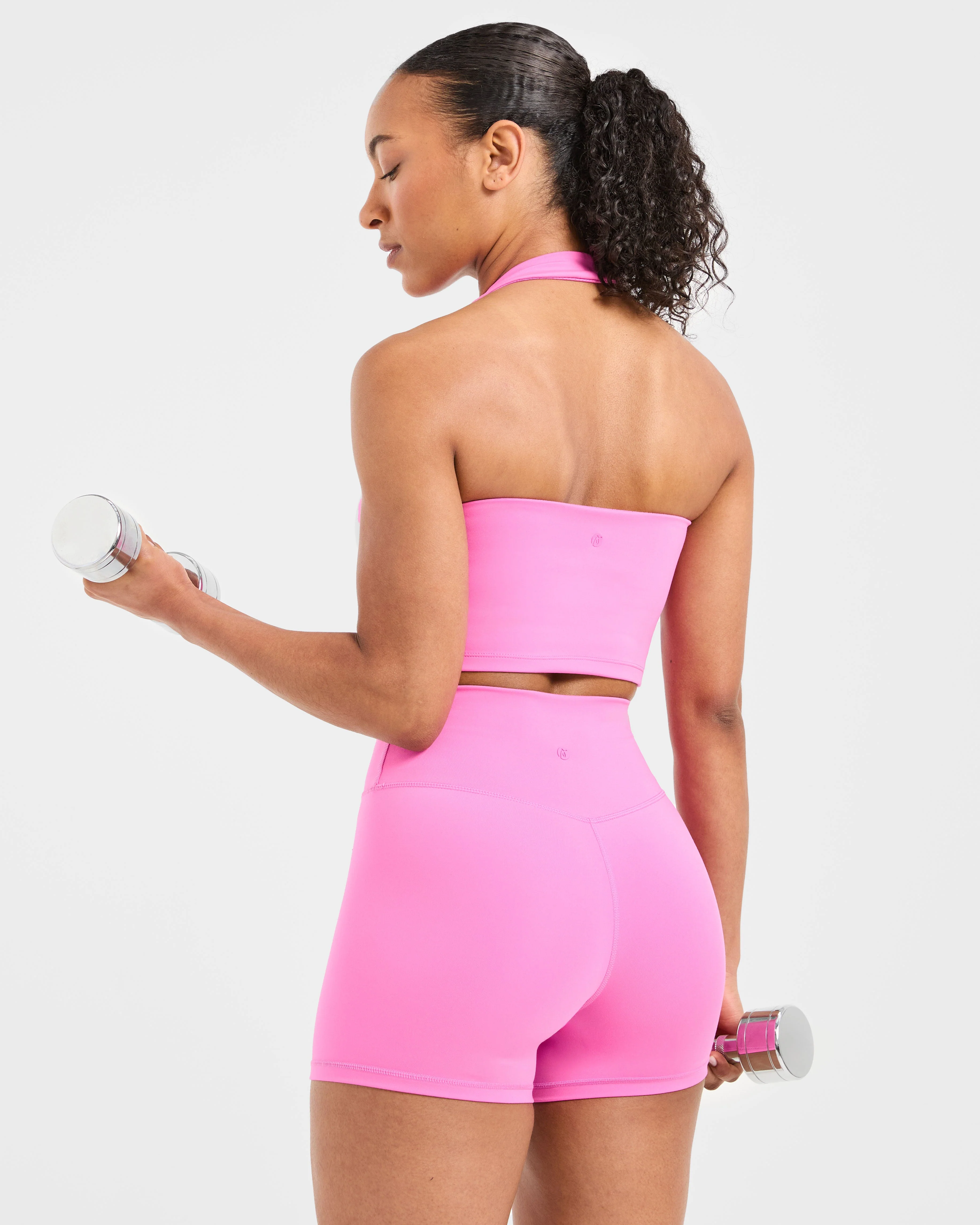 Staple Halterneck Crop Top - Summer Roze - Image 8