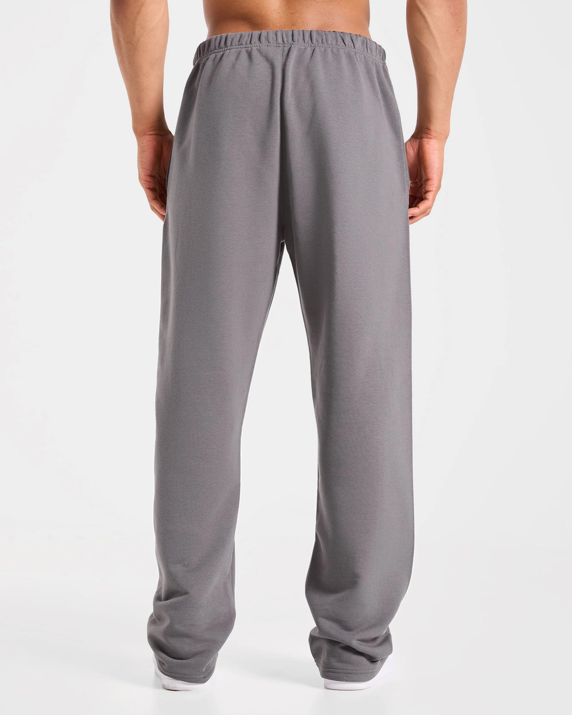 Strength Division Oversized Straight Leg Joggers - Charcoal/Rood - Image 2