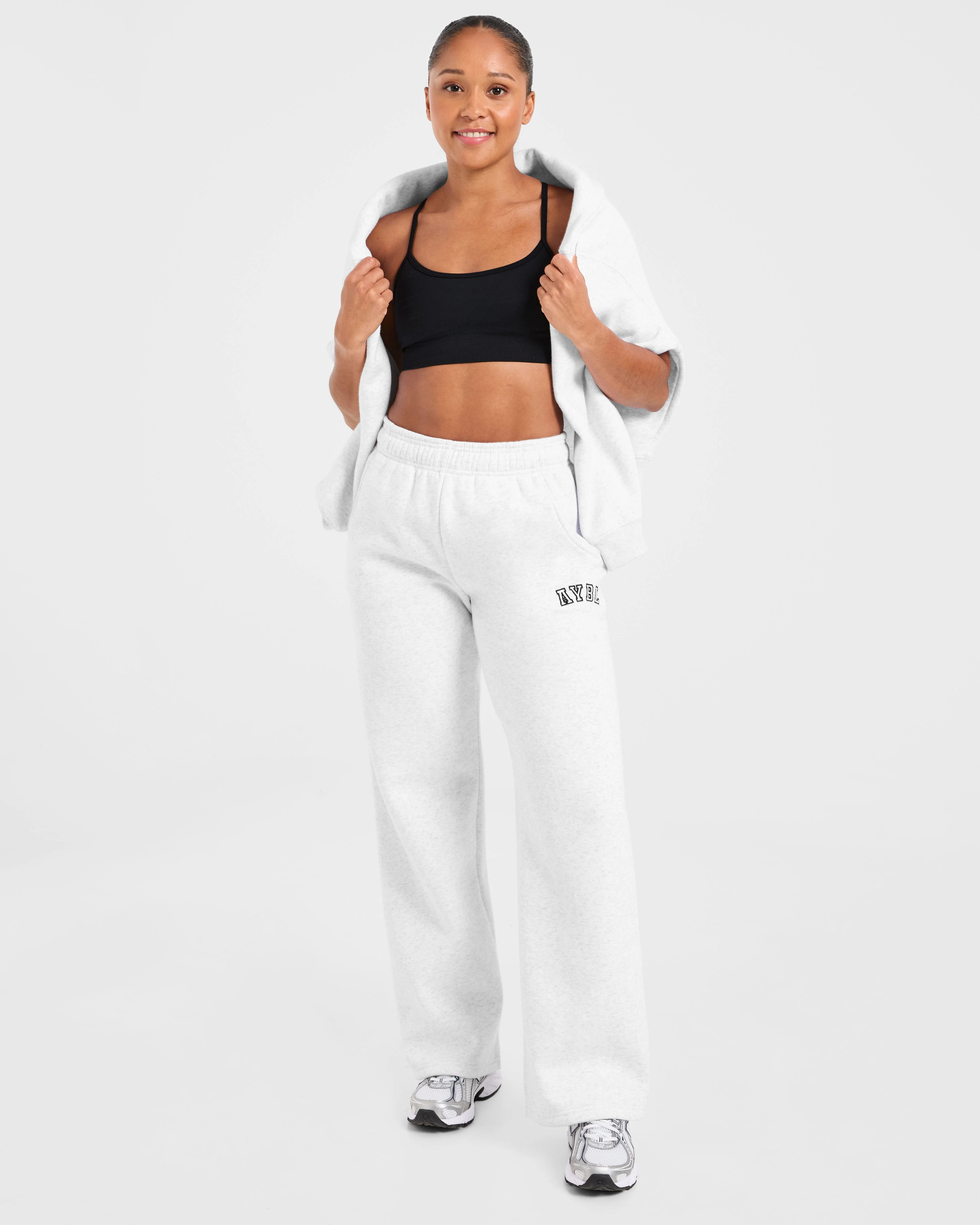 Varsity 2.0 Oversized Straight Leg Joggers - Heather Grijs - Image 8