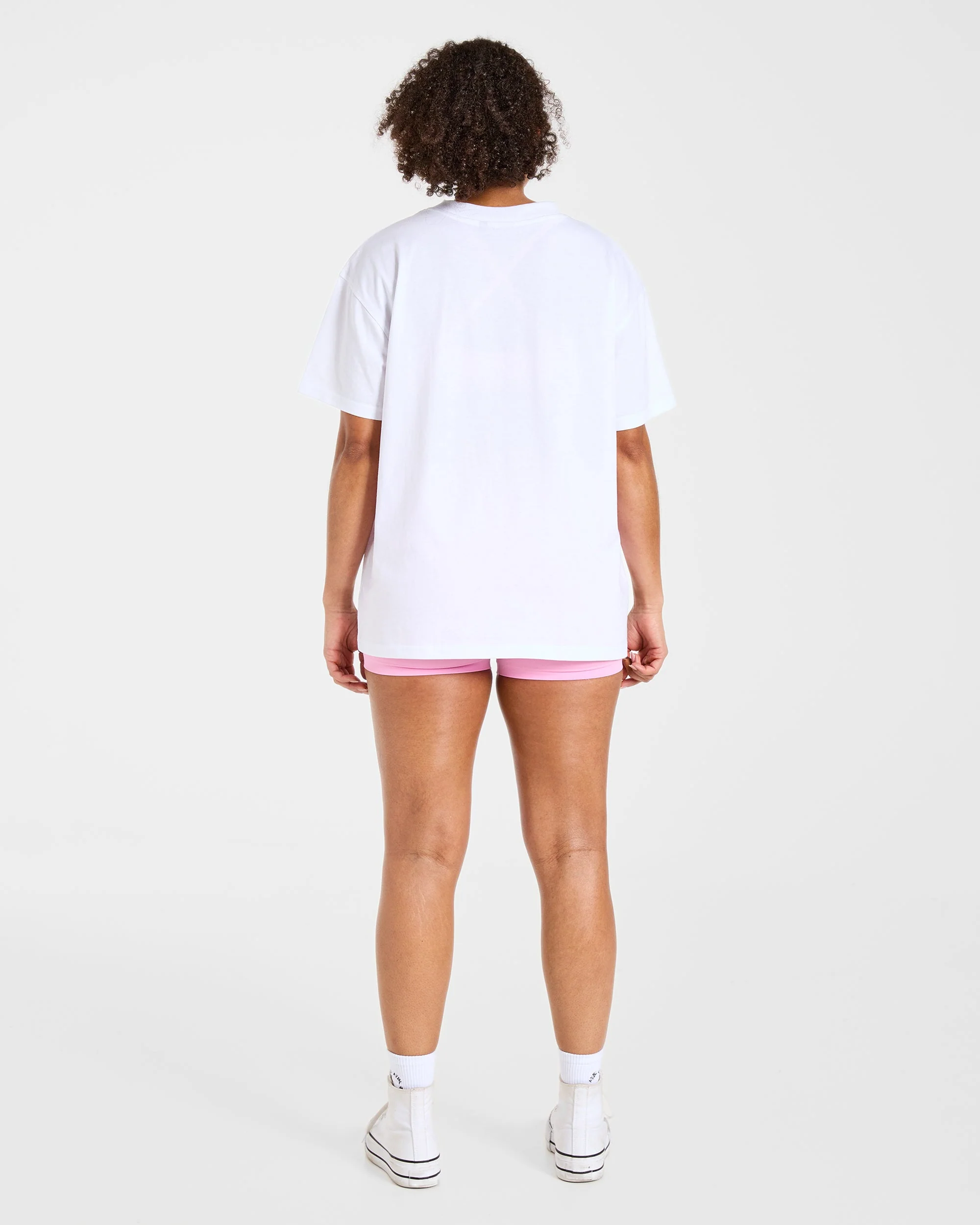 Varsity 2.0 Oversized T Shirt - Wit/Roze - Image 4