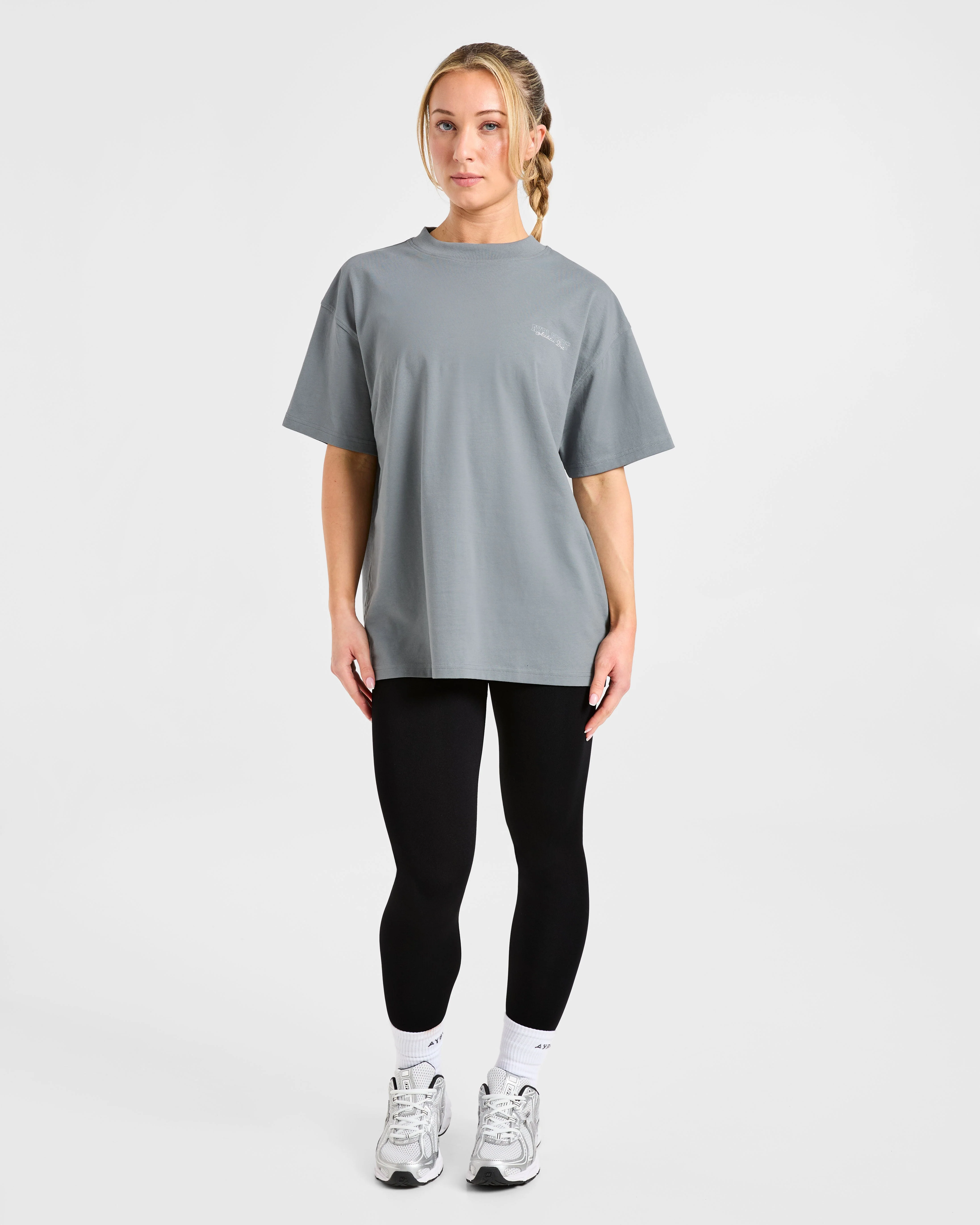 Varsity Dept. Oversized T Shirt - Slate Grijs - Image 3