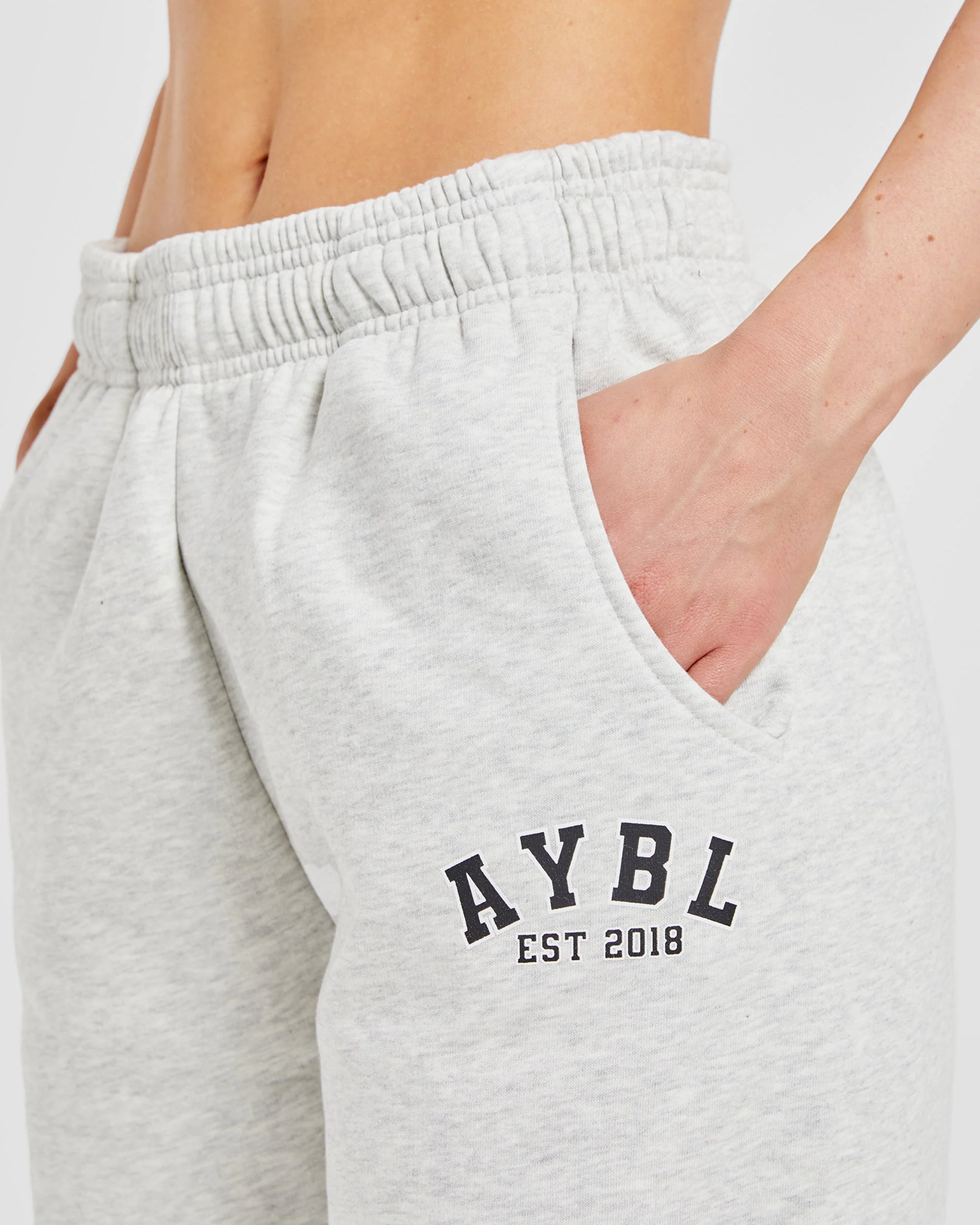 Varsity Graphic Oversized Joggers - Grijs Marl - Image 3
