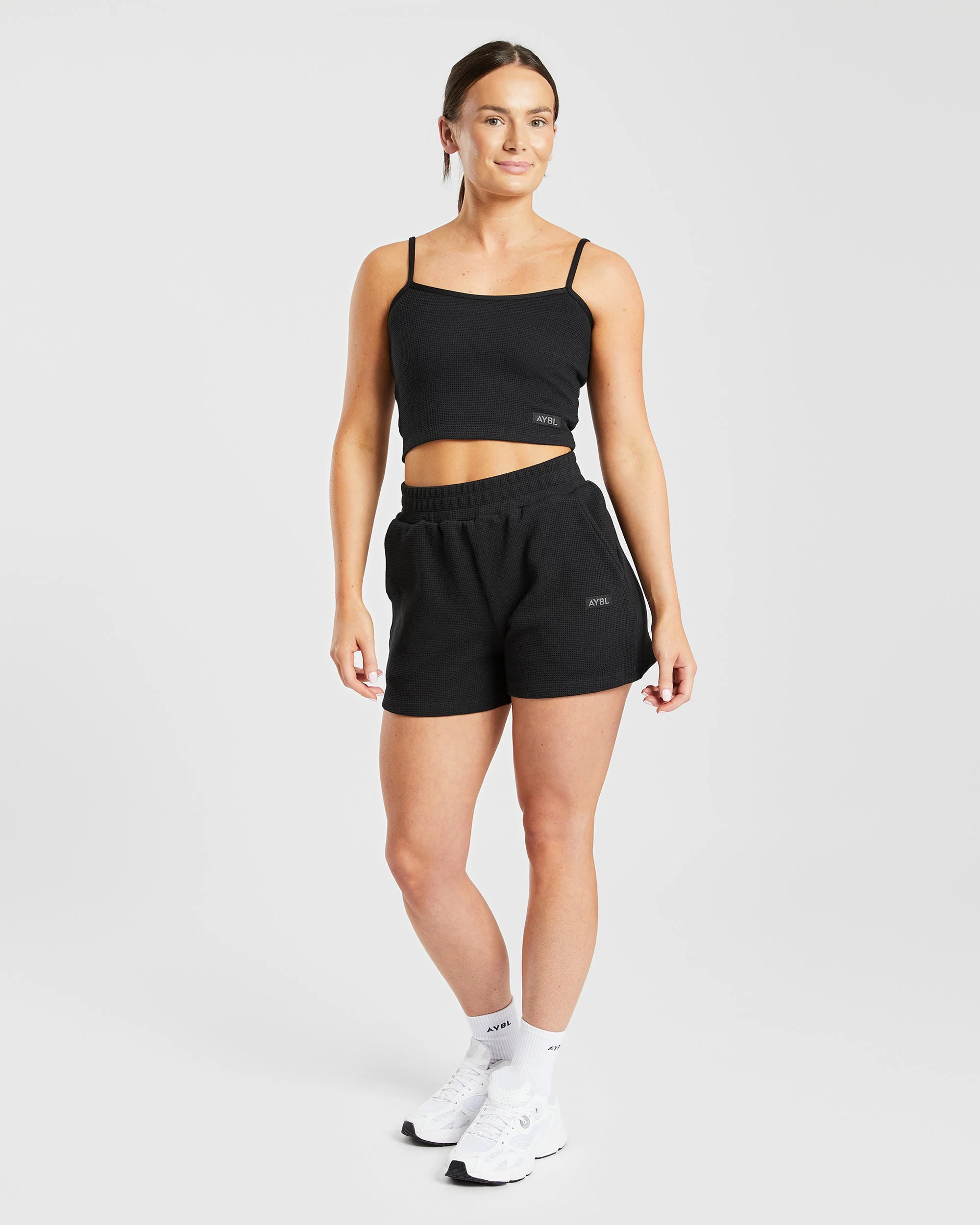 Waffle Crop Vest - Zwart - Image 3